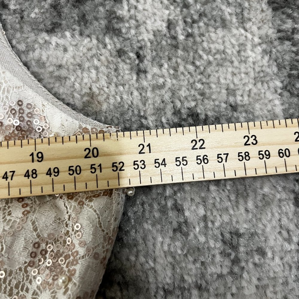 SOLD-Tahari Arthur S. Levine Beaded Top Sheath Dress - Picture 7 of 8